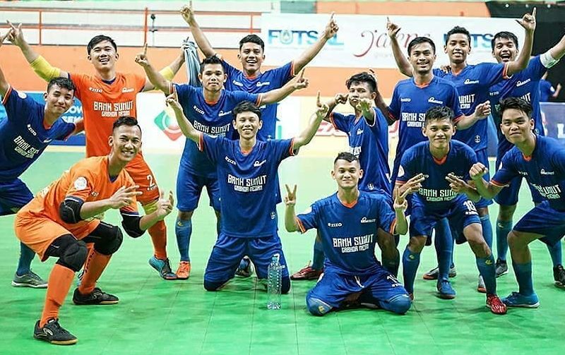 Jersey produksi Zizo Sportwear digunakan tim Bank Sumut Medan yang sukses promosi ke Pro Futsal League 2020.