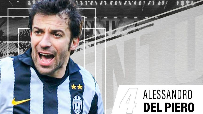 Alessandro Del Piero termasuk 8 Pemain Juve dengan Minimal 30 Gol/Musim 4