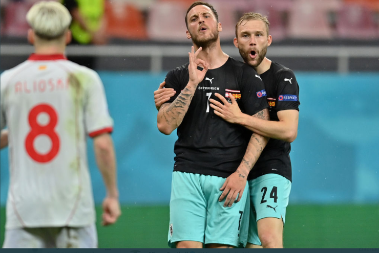 Piala Eropa 2020: Selebrasi Kontroversial, Penyerang Timnas Austria Dihukum Larangan Berlaga