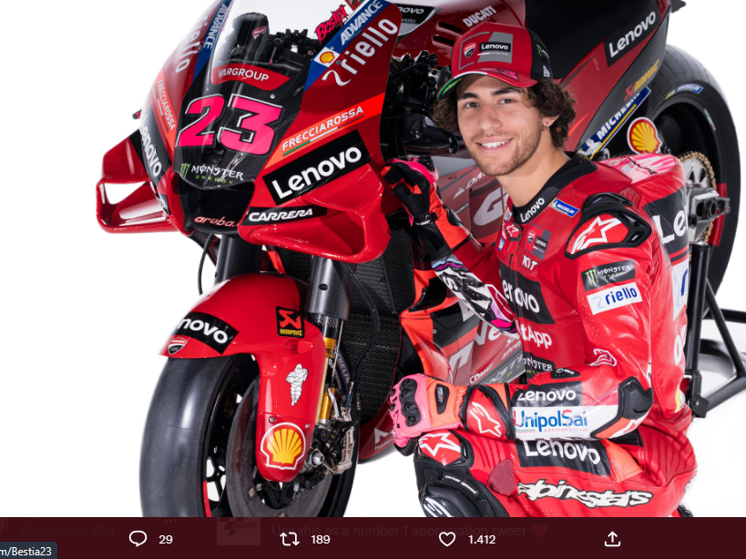 Pembalap anyar tim Ducati Lenovo, Enea Bastianini.