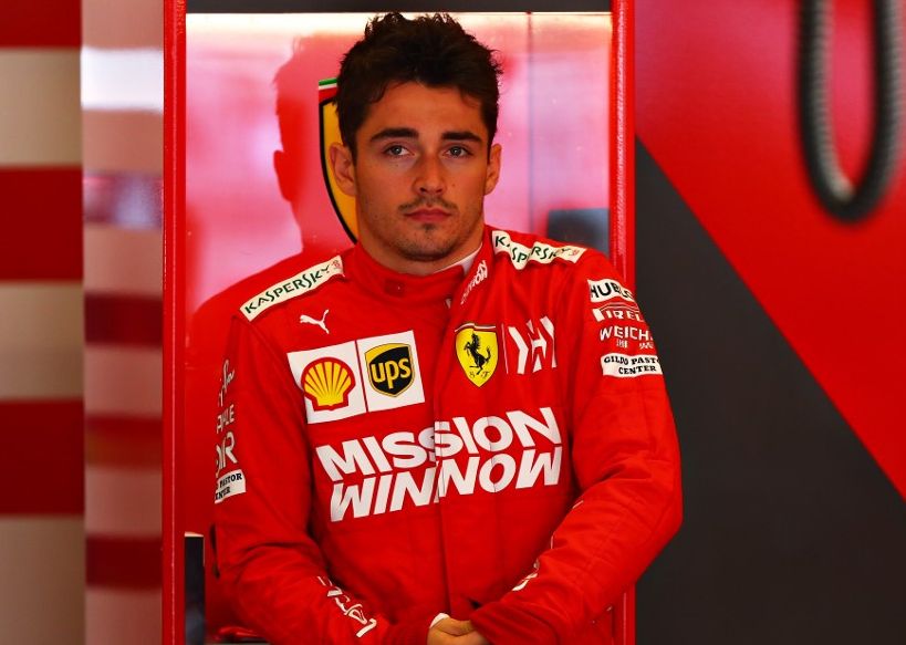 Pembalap Scuderia Ferrari, Charles Leclerc, saat menunggu sesi latihan terakhir F1 di Circuit of The Americas, Texas, AS, 2 November 2019.