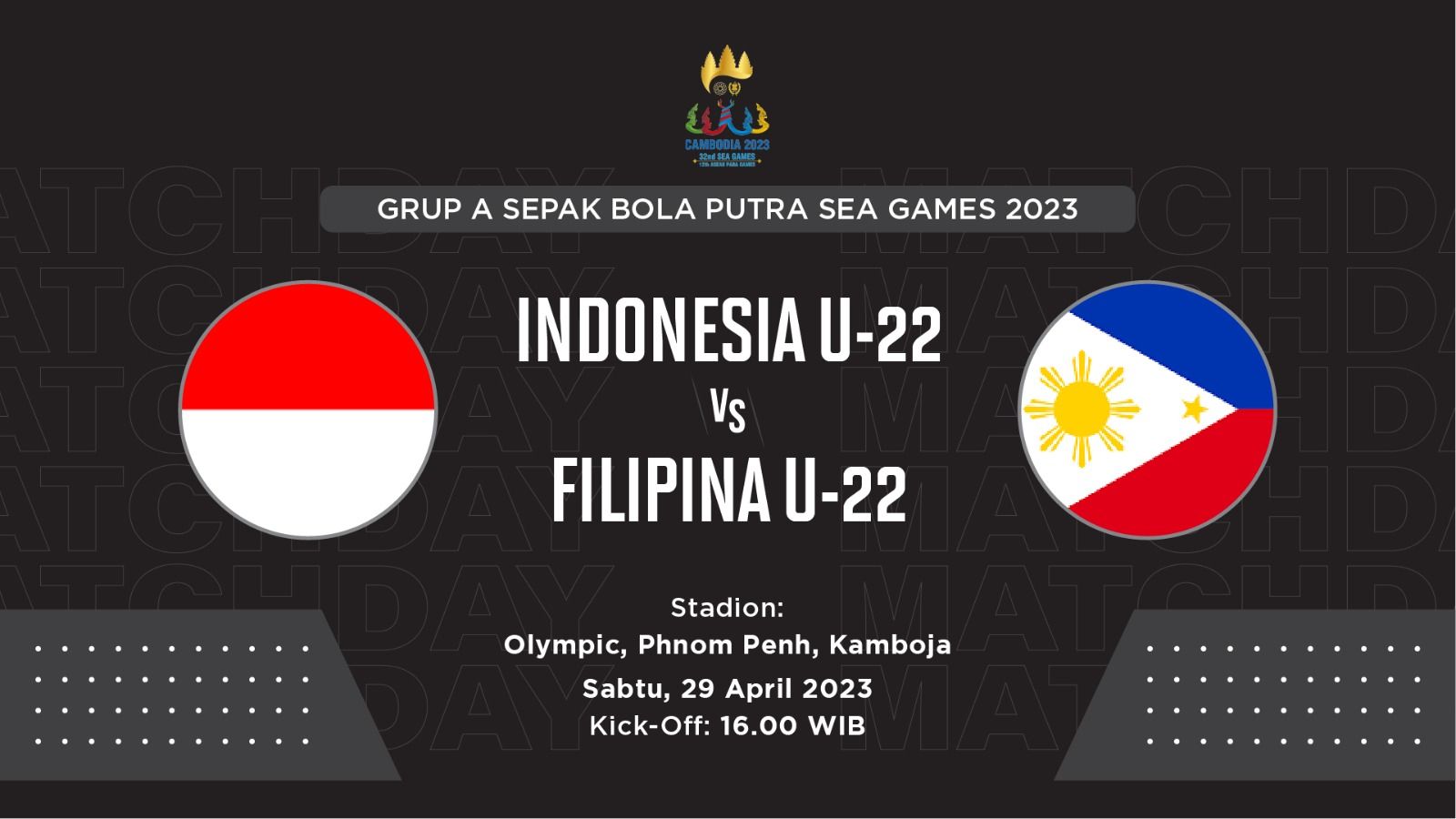 Hasil Indonesia U-22 vs Filipina U-22: Garuda Menang Telak Tiga Gol Tanpa Balas