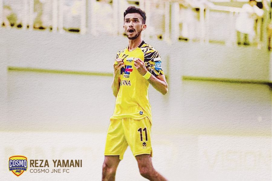 Pemain Cosmo JNE FC, Reza Yamani. (Rahmat Ari Hidayat/Skor.id)