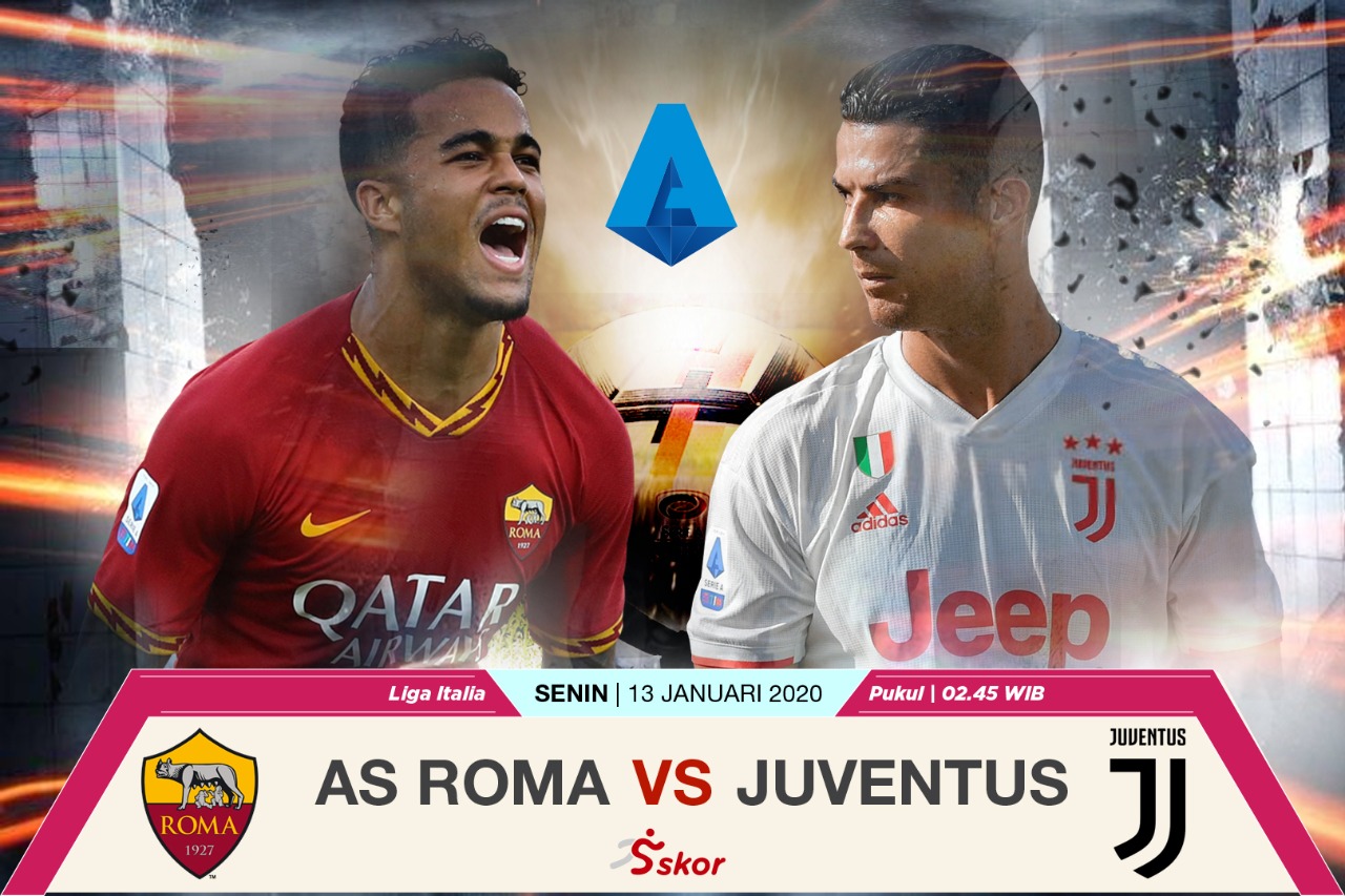 Babak I AS Roma vs Juventus: Ronaldo dan Demiral bawa Juve Unggul