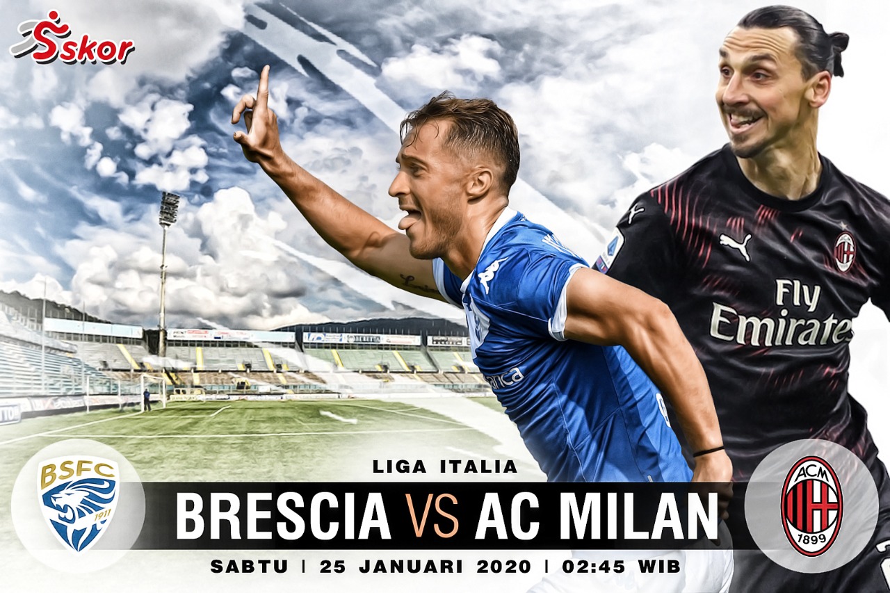 Prediksi Pertandingan Liga Italia, Brescia vs AC Milan