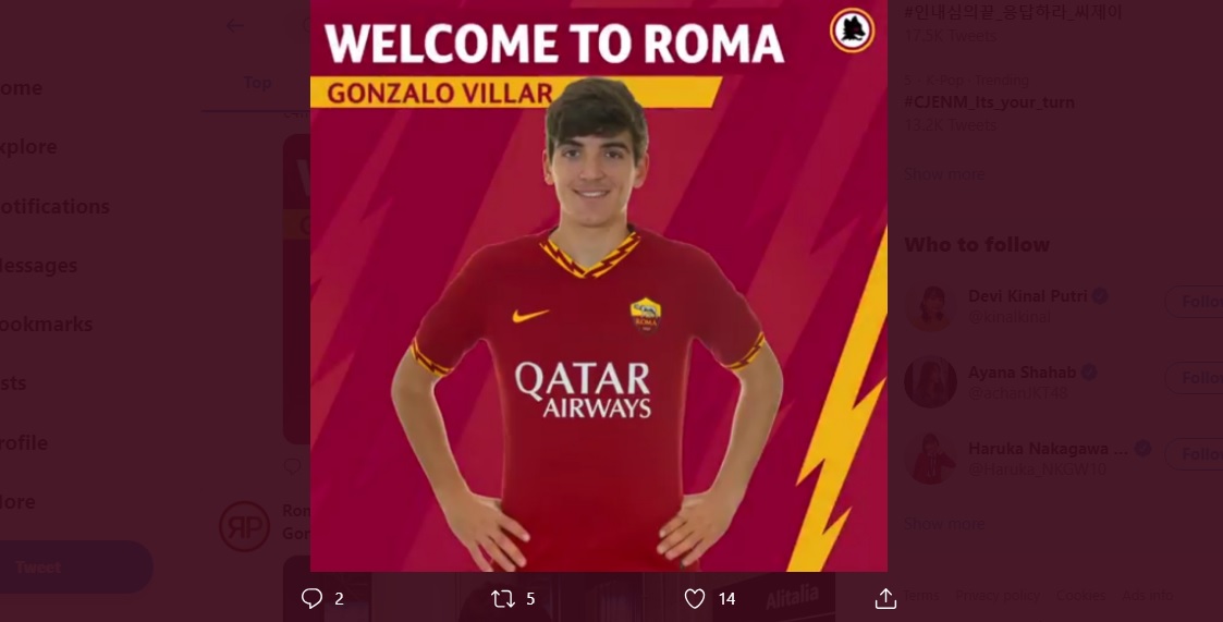 Berita Transfer: AS Roma Rekrut Bek Muda Elche