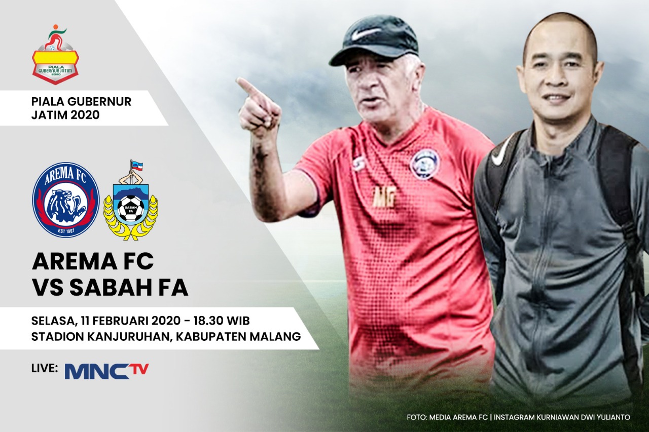 Link Live Streaming Piala Gubernur Jatim 2020, Arema FC vs Sabah FA