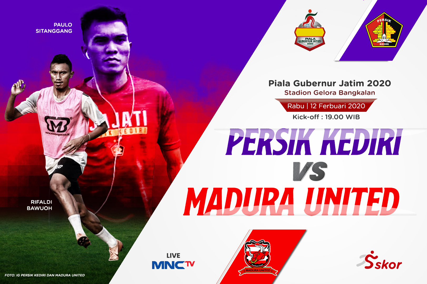 Link Live Streaming Piala Gubernur Jatim 2020: Madura United vs Persik