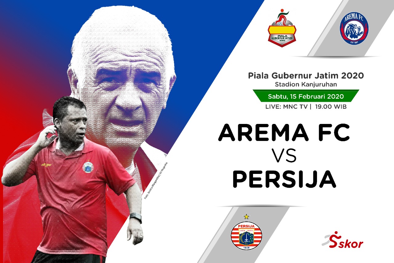 Piala Gubernur Jatim 2020: Susunan Pemain Arema FC vs Persija Jakarta   