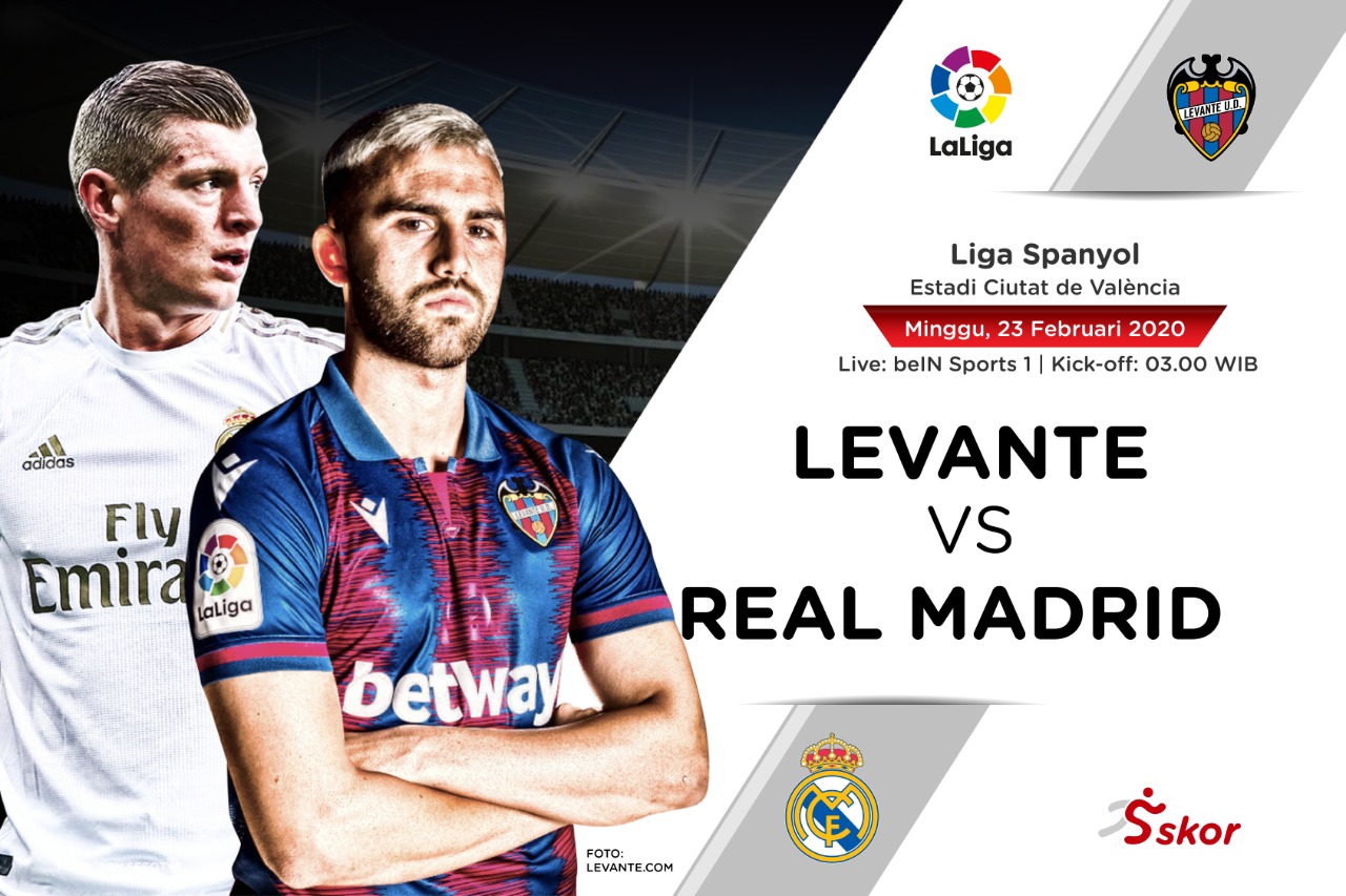 Prediksi Pertandingan Liga Spanyol, Levante vs Real Madrid