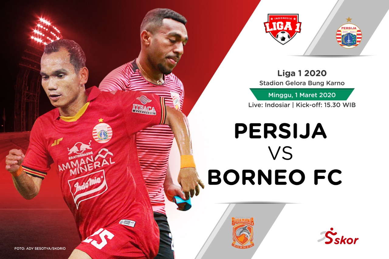 Susunan Pemain Persija vs Borneo FC, Warning Tamu untuk Bek Tuan Rumah