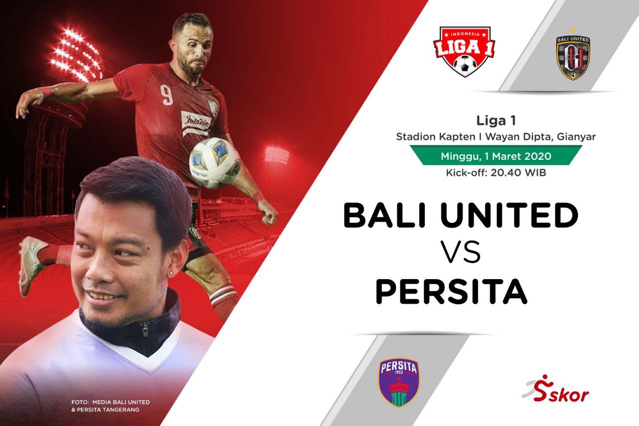 Babak I Bali United vs Persita: Skor Kacamata Tutup Paruh Pertama