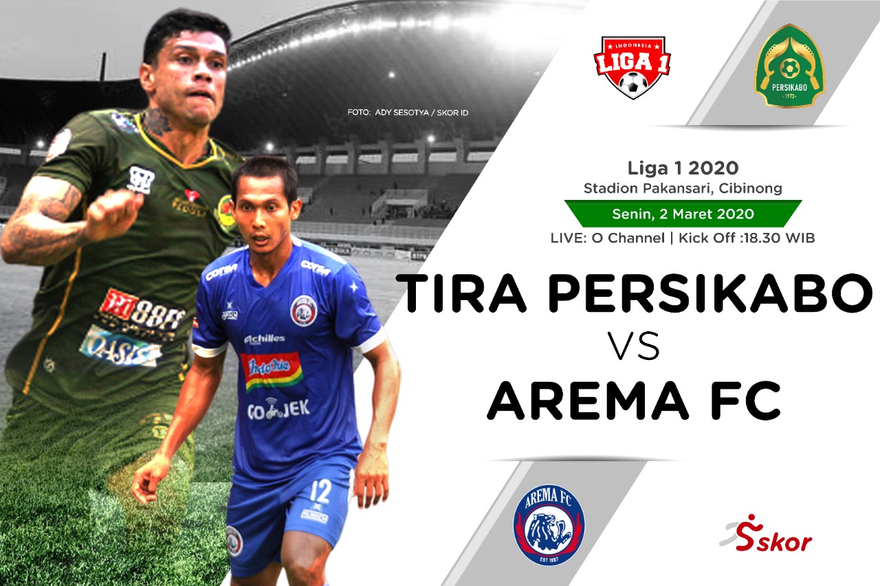  Babak I Tira Persikabo vs Arema FC: Singo Edan Unggul Dulu