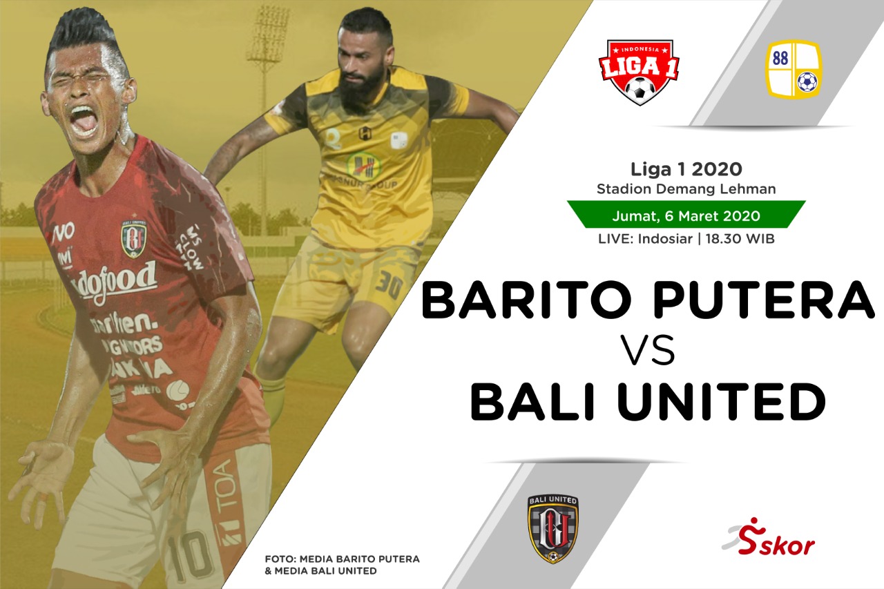 Babak I Barito Putera vs Bali United: Tim Tamu Unggul Berkat Stefano Lilipaly 