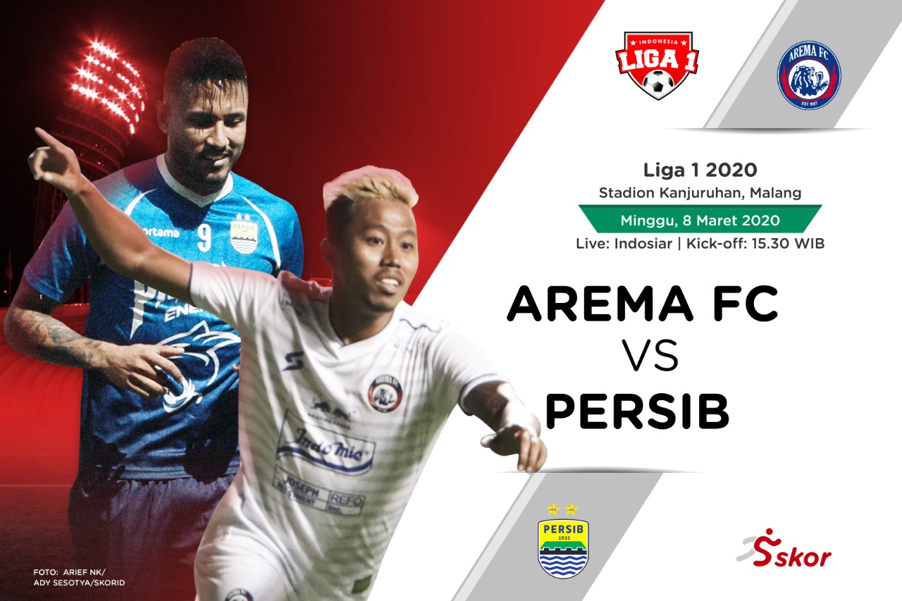 Babak I Arema FC vs Persib: Ada Dua Penalti dan Skor Imbang
