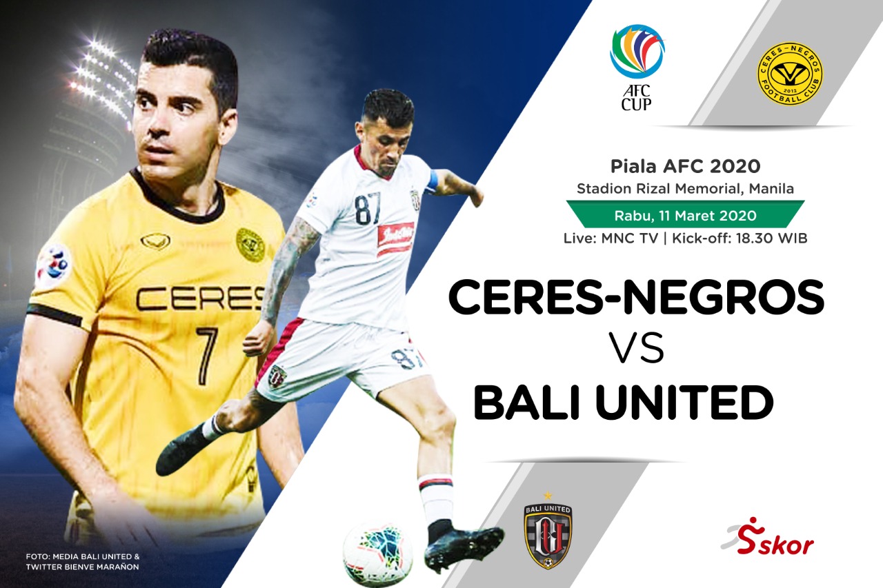 Susunan Pemain Ceres Negros vs Bali United: Trio Striker Lokal Jadi Andalan