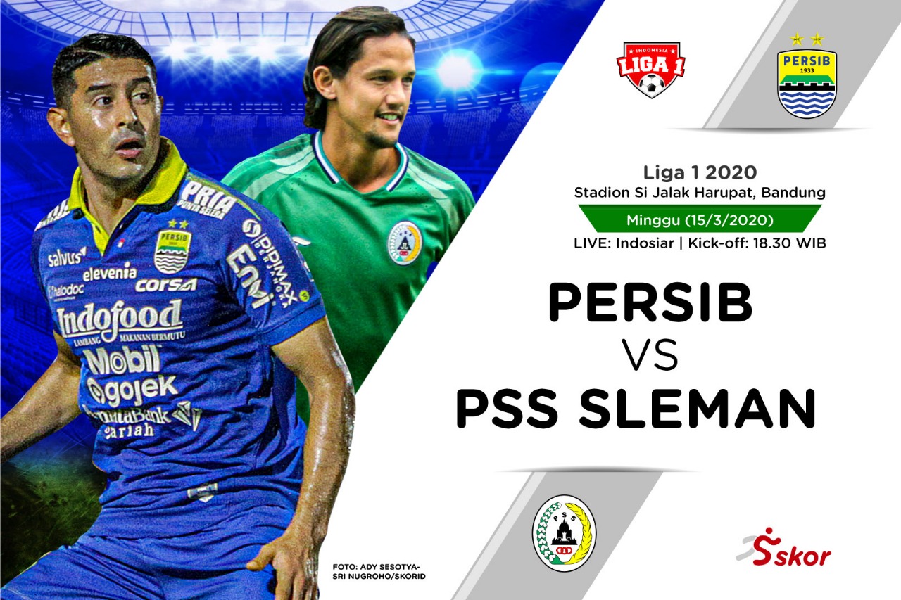 Prediksi Pertandingan Liga 1 2020: Persib Bandung vs PSS Sleman