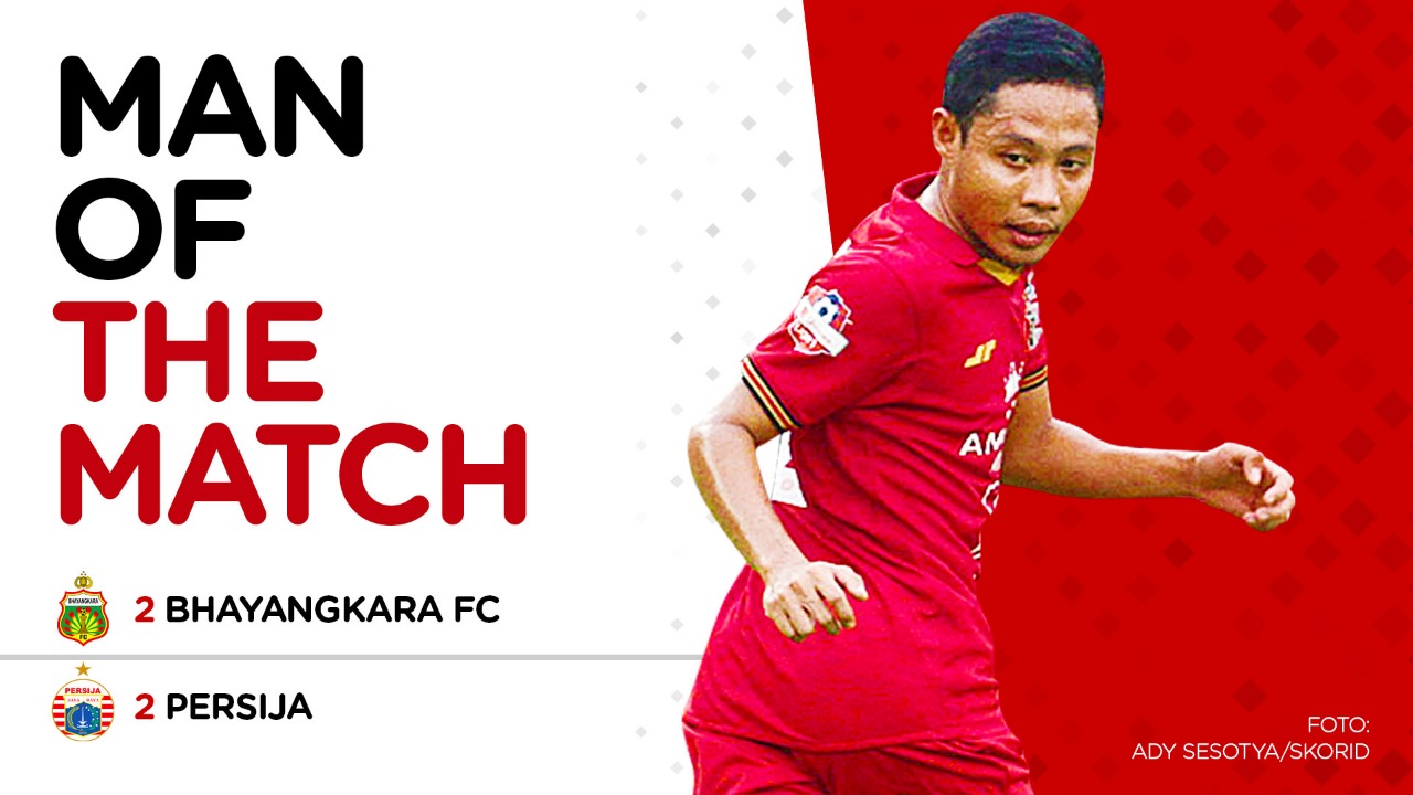 Man of the Match Bhayangkara FC vs Persija Jakarta: Evan Dimas