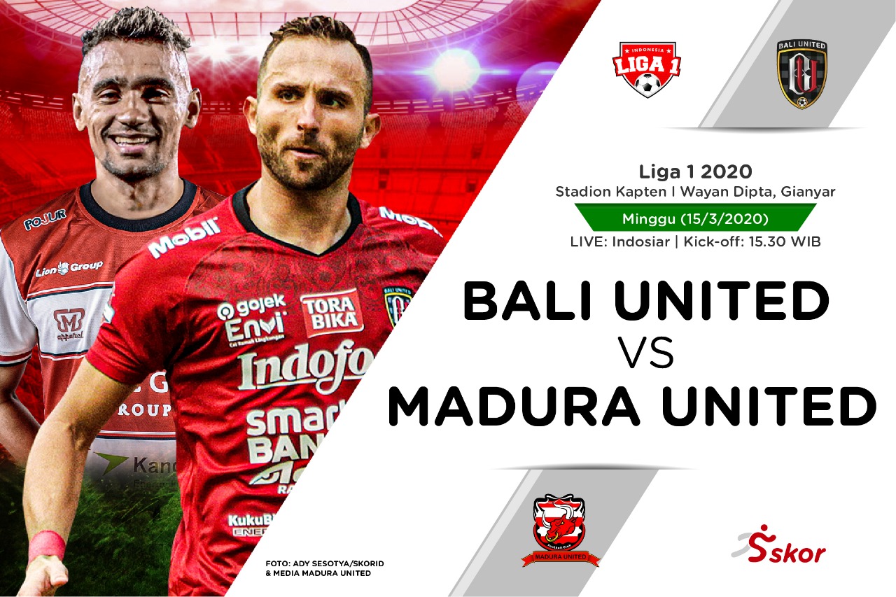 Prediksi Pertandingan Liga 1 2020: Bali United vs Madura United