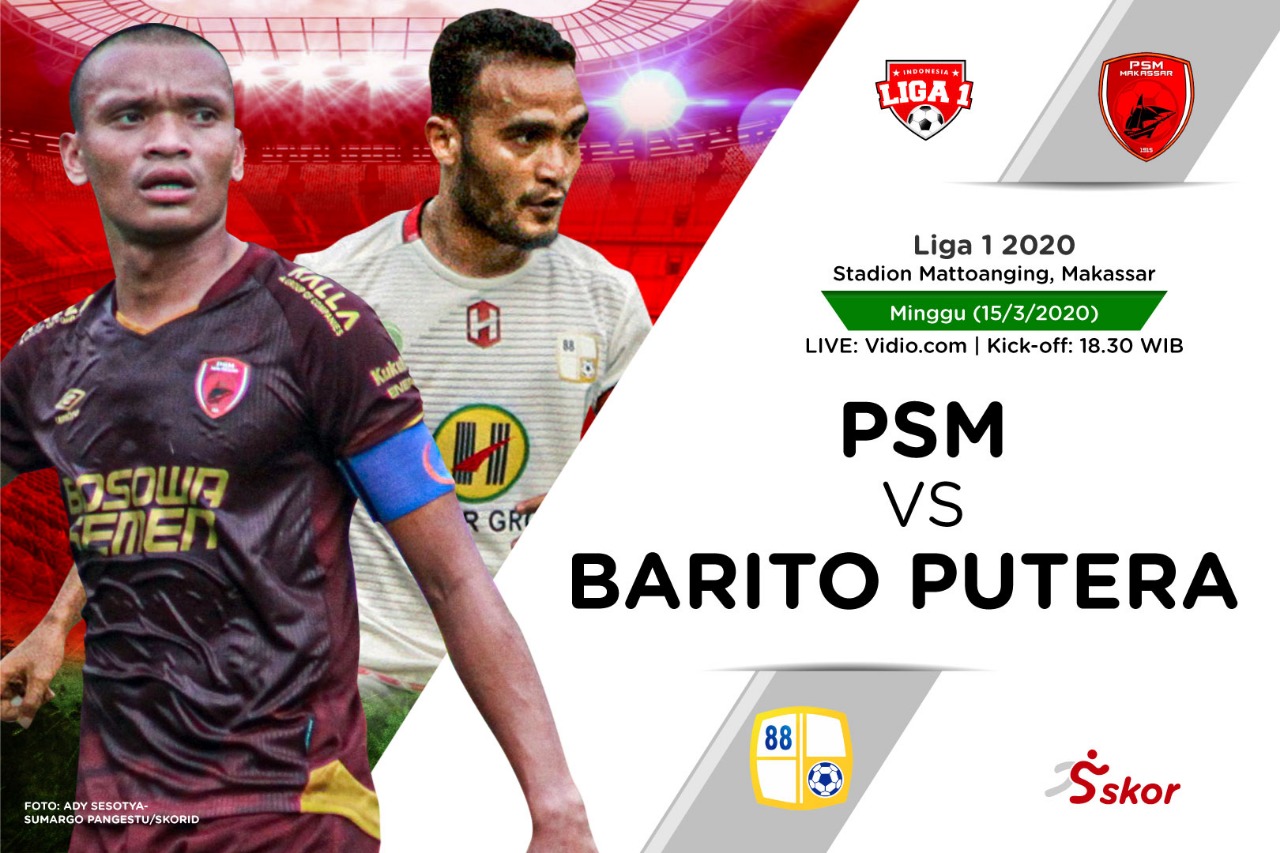Hasil PSM vs Barito Putera: Poin Pertama Laskar Antasari di Liga 1 2020