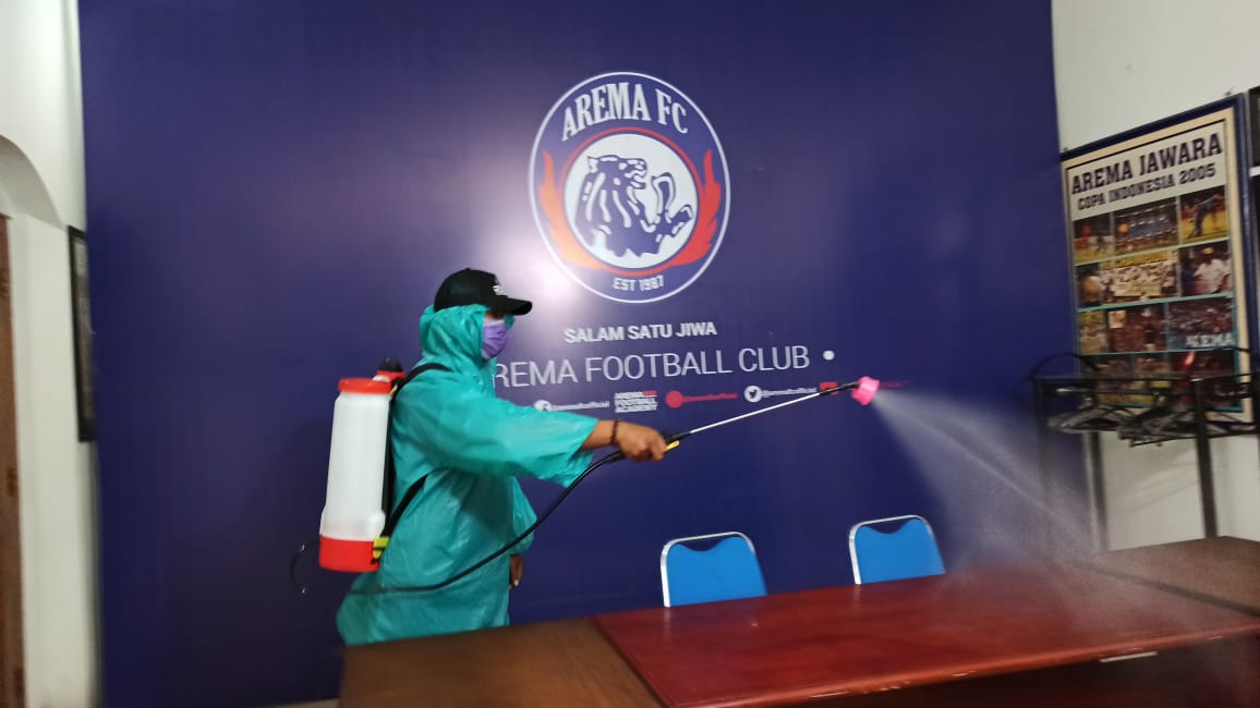 Waspada Penuh, Mes dan Kantor Arema FC Akan Rutin Disemprot 