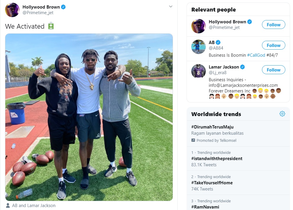 NFL: Lamar Jackson Senang Jika Baltimore Ravens Rekrut Antonio Brown