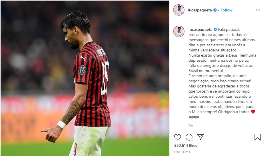 Santer Diisukan Hengkang, Lucas Paqueta Pilih Tetap di AC Milan