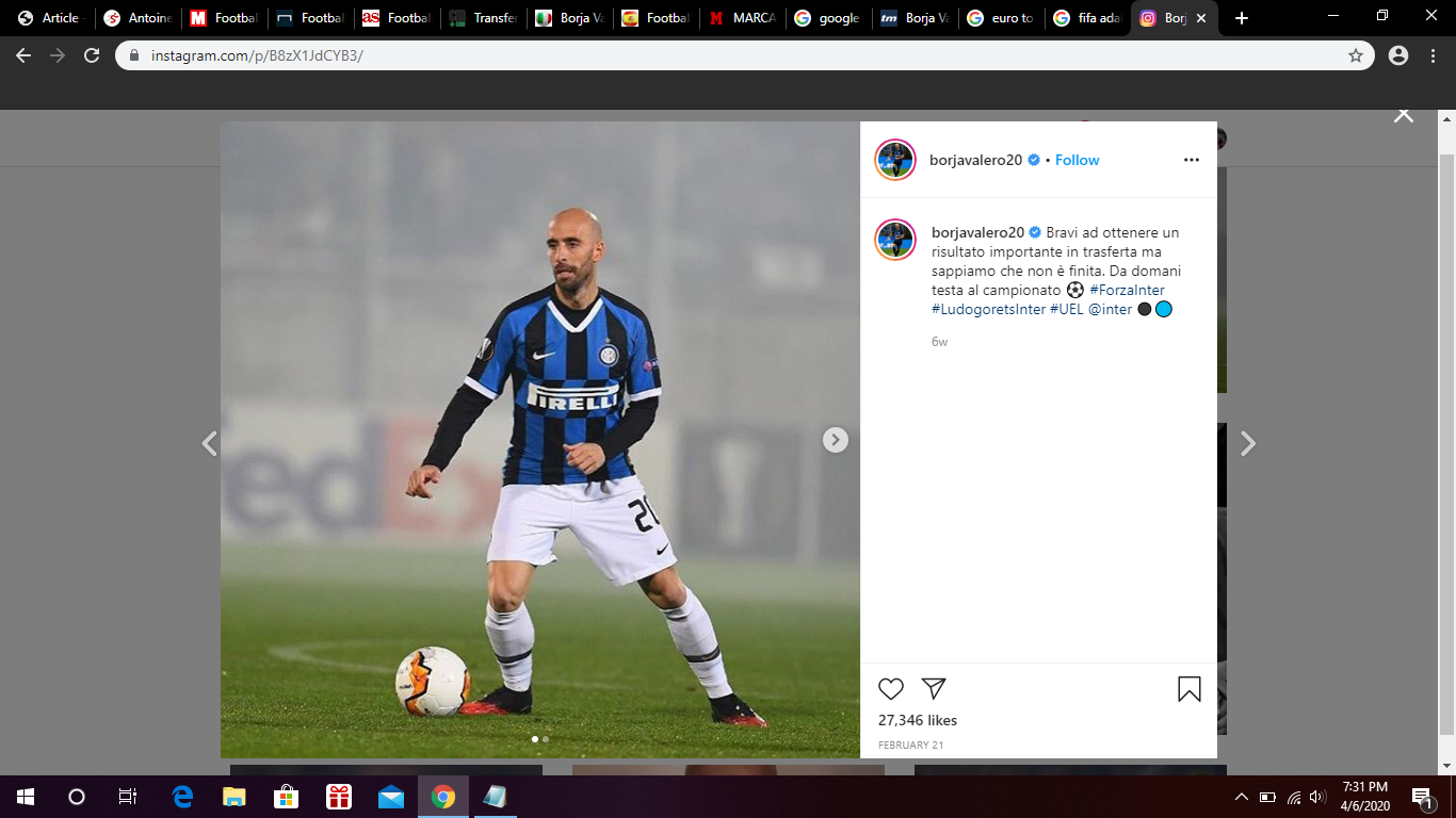 Gelandang Inter Milan Kritik Respons Lambat Liga Italia terkait Corona