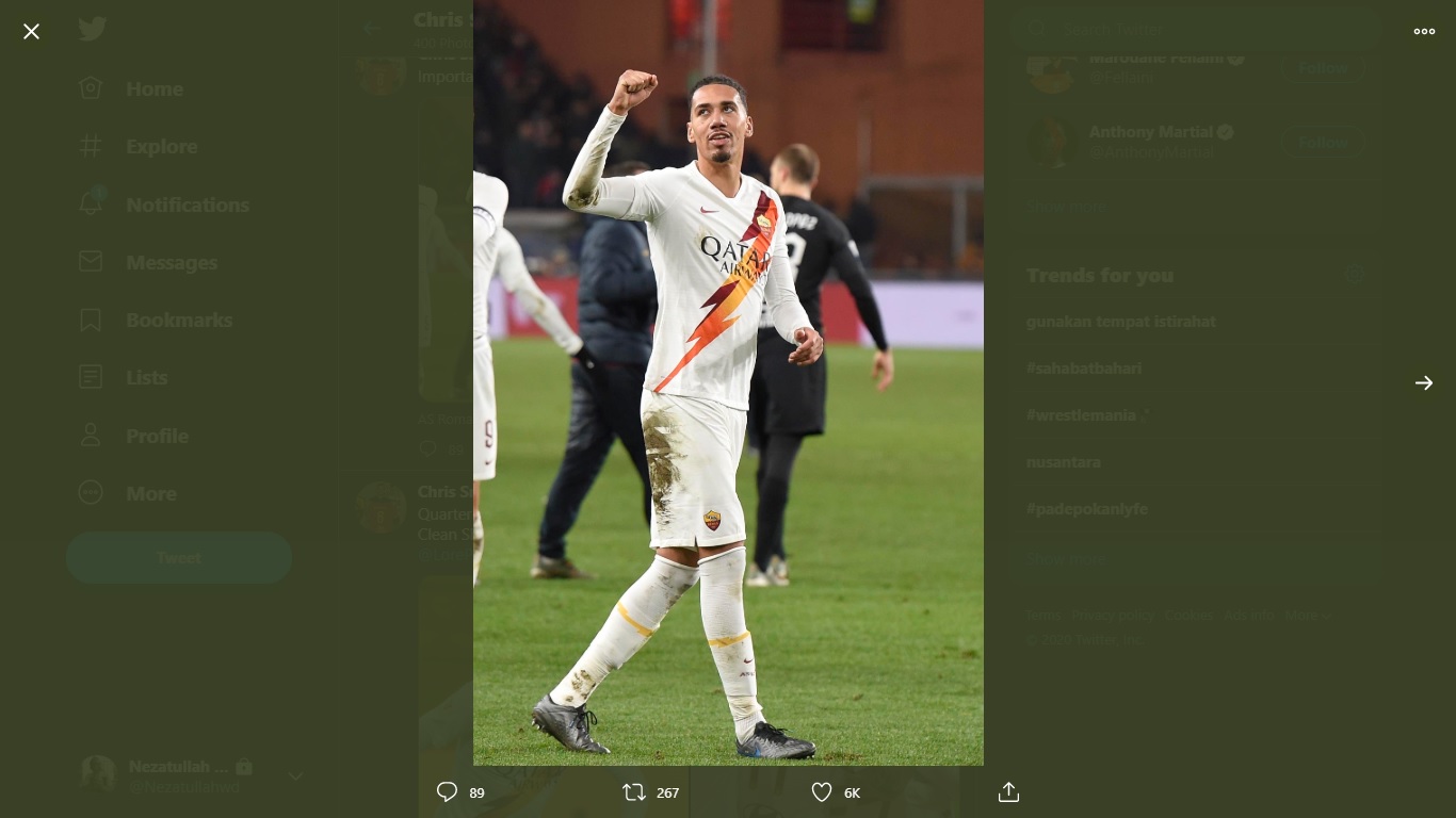Maaf Paulo Fonseca, Chris Smalling Takkan Kembali ke AS Roma