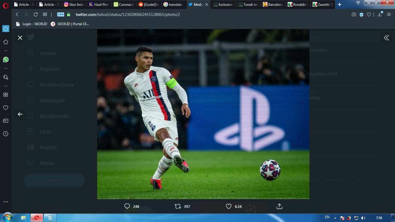 Ban Kapten Paris Saint-Germain Masih Milik Thiago Silva