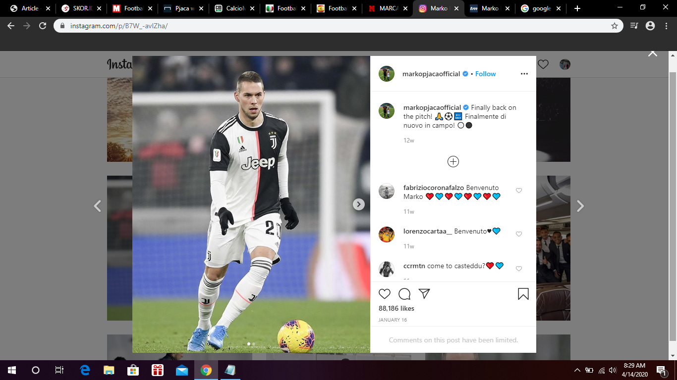 Marko Pjaca Ingin Kembali Merumput bersama Juventus