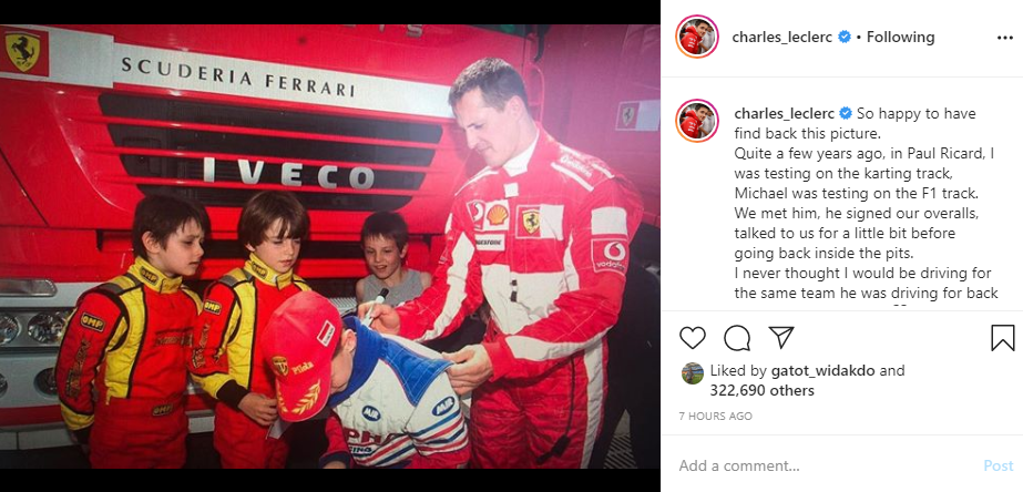 Charles Leclerc Mengenang Legenda F1 Michael Schumacher