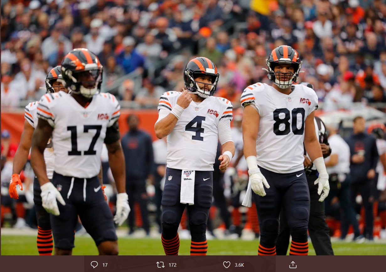 NFL: Kerap Dibekap Cedera, Chicago Bears Lepas Trey Burton