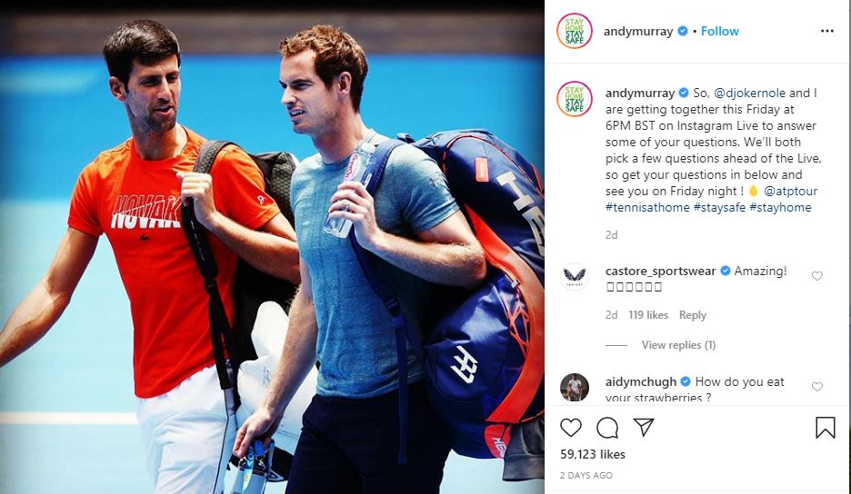 Novak Djokovic Iri dengan Popularitas Andy Murray