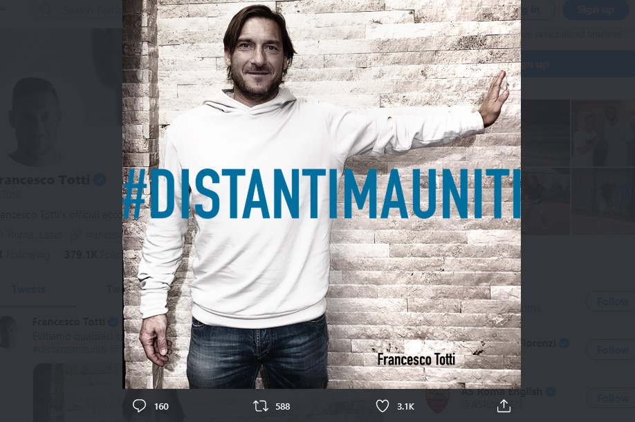 Francesco Totti Temui Pemain Putri Lazio yang Bangun dari Koma