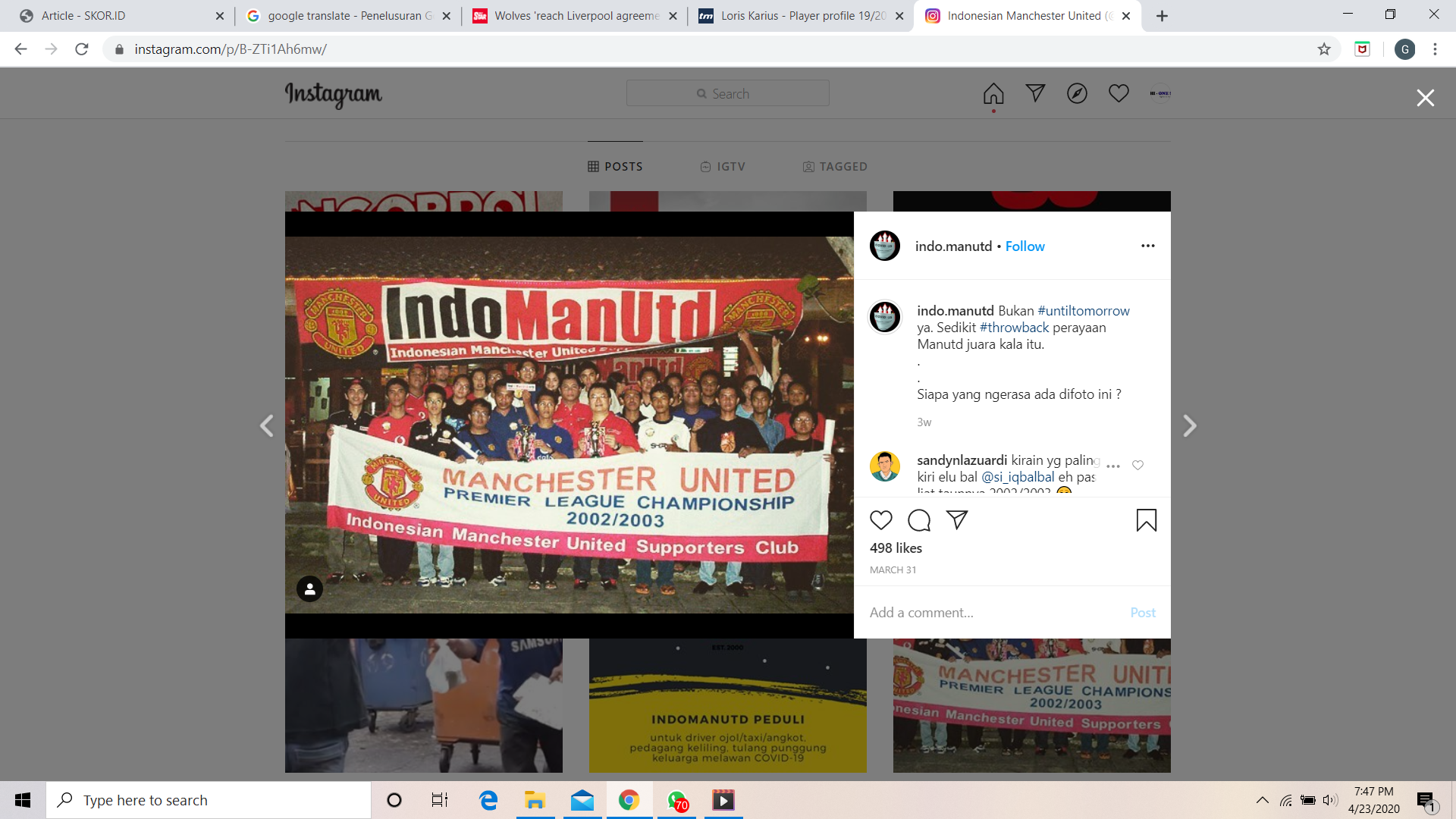 Ini Kegiatan Indonesia Manchester United selama Pandemi Covid-19