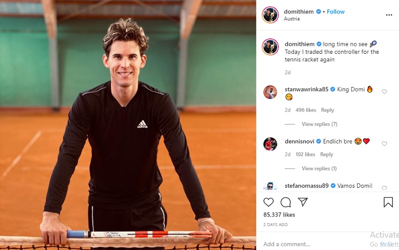 Cedera Pergelangan Tangan, Partisipasi Dominic Thiem di Wimbledon 2021 Tanda Tanya