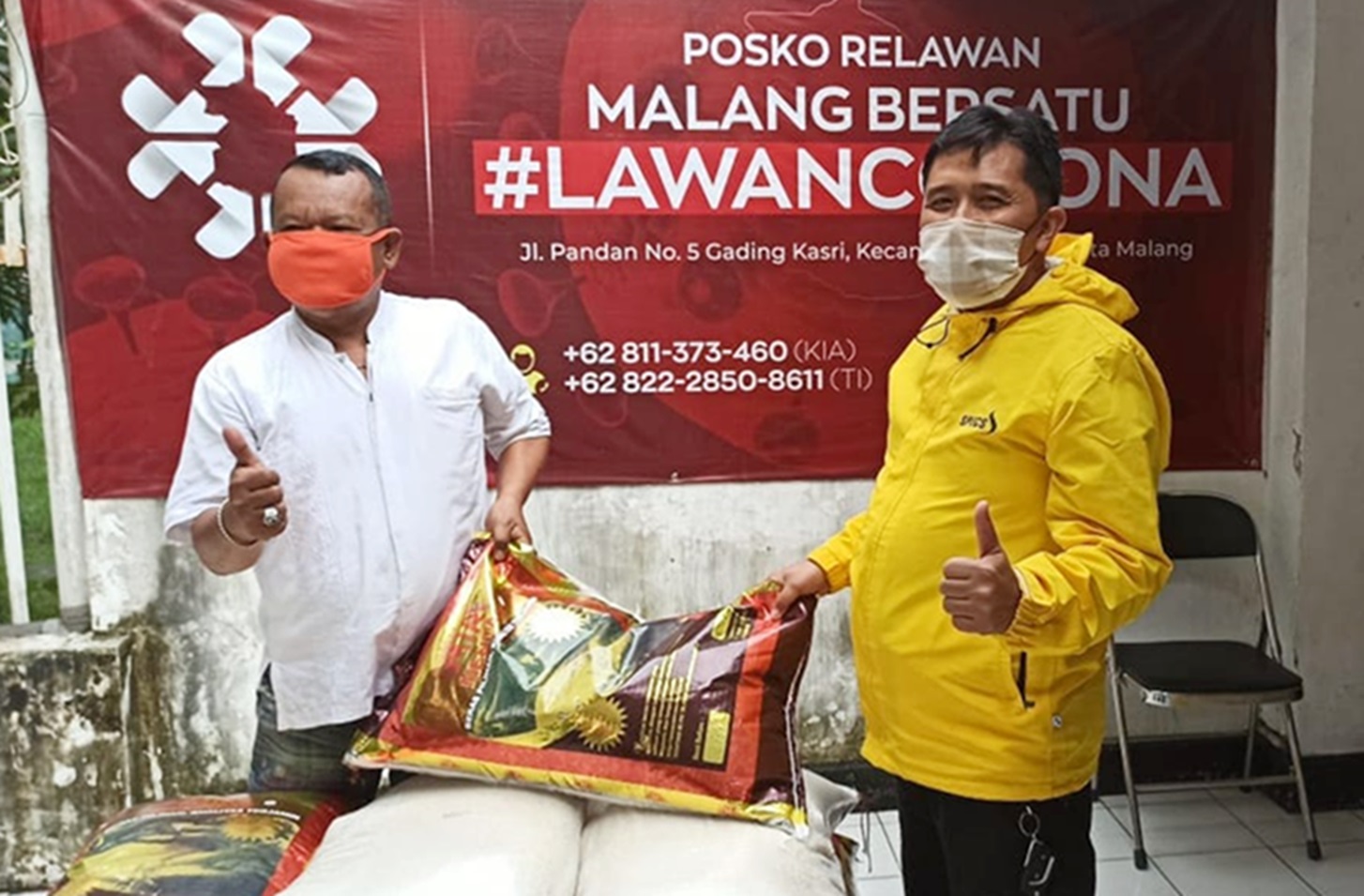 Iwan Budianto Donasikan 500 Kilogram Beras dan Nasi Kotak