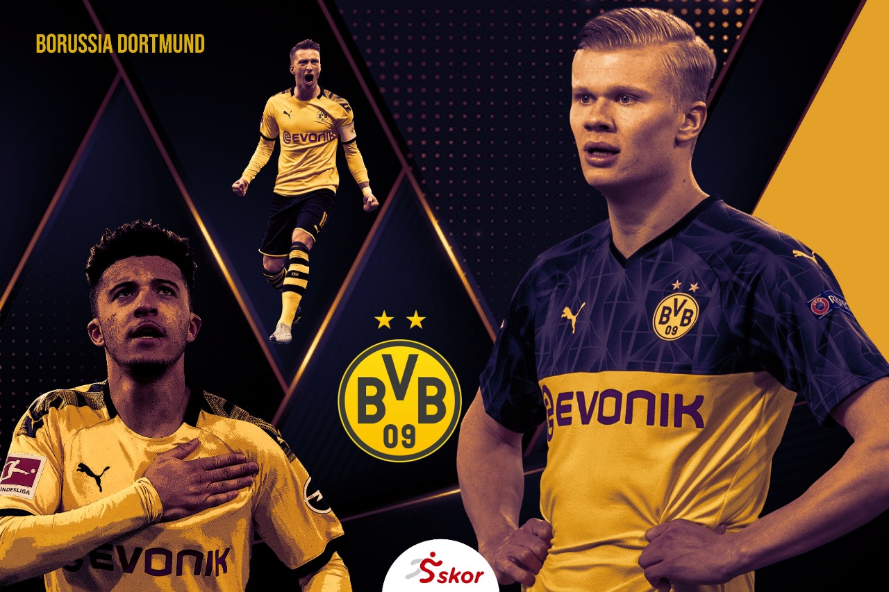Menang atas Schalke, Selebrasi ''Jaga Jarak'' Pemain Borussia Dortmund Jadi Sorotan