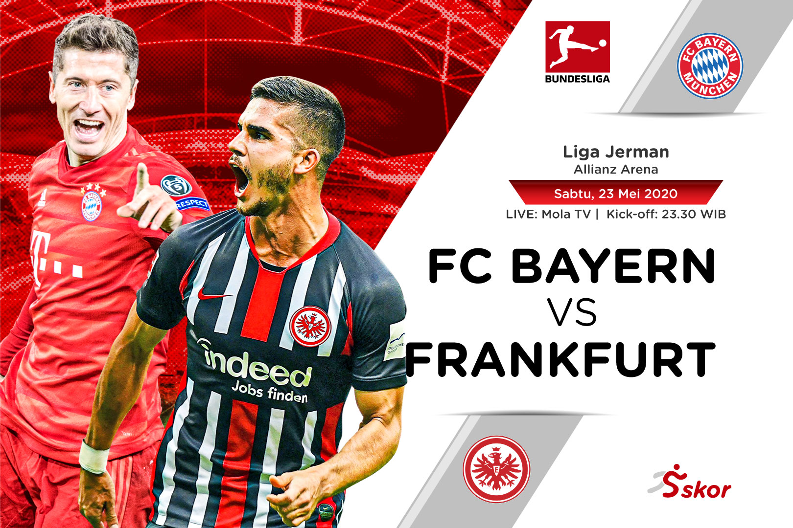 Link Live Streaming Liga Jerman: Bayern Munchen vs Eintracht Frankfurt