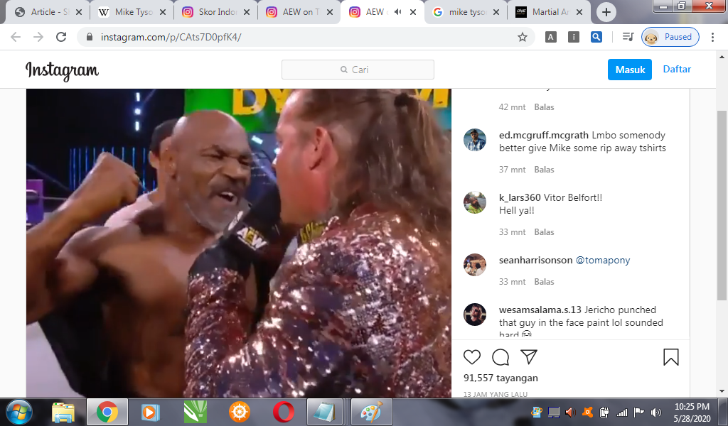 Perselisihan Mike Tyson dan Chris Jericho di AEW Cuma ''Settingan''