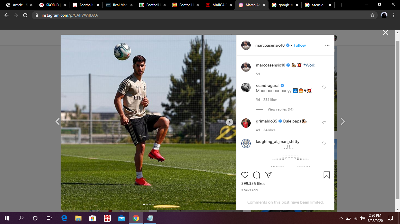 Pulih dari Cedera, Marco Asensio Siap Berjuang untuk Real Madrid