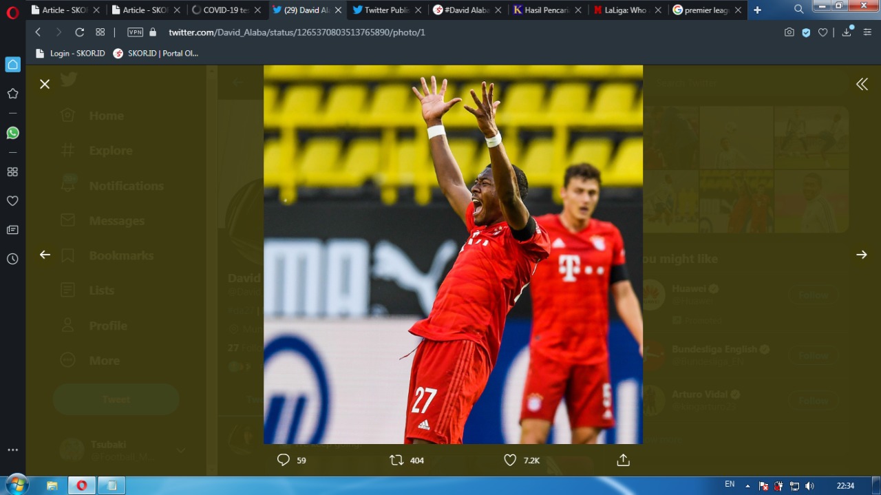 David Alaba Diyakini Tidak Akan Hengkang dari Bayern Munchen