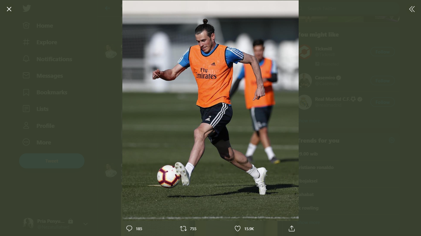 Gareth Bale Absen di Latih Tanding Real Madrid