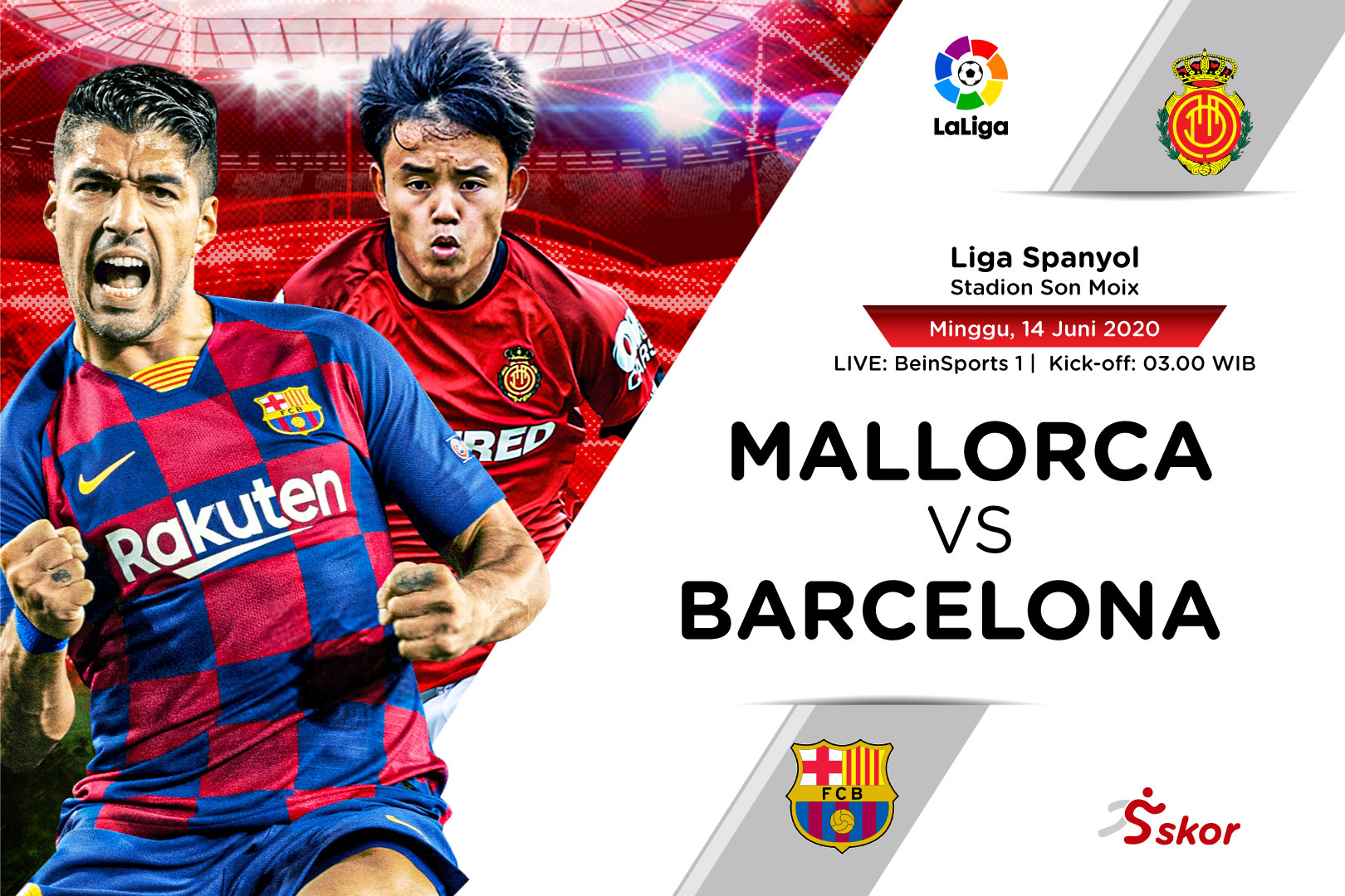 Susunan Pemain Liga Spanyol: Real Mallorca vs Barcelona