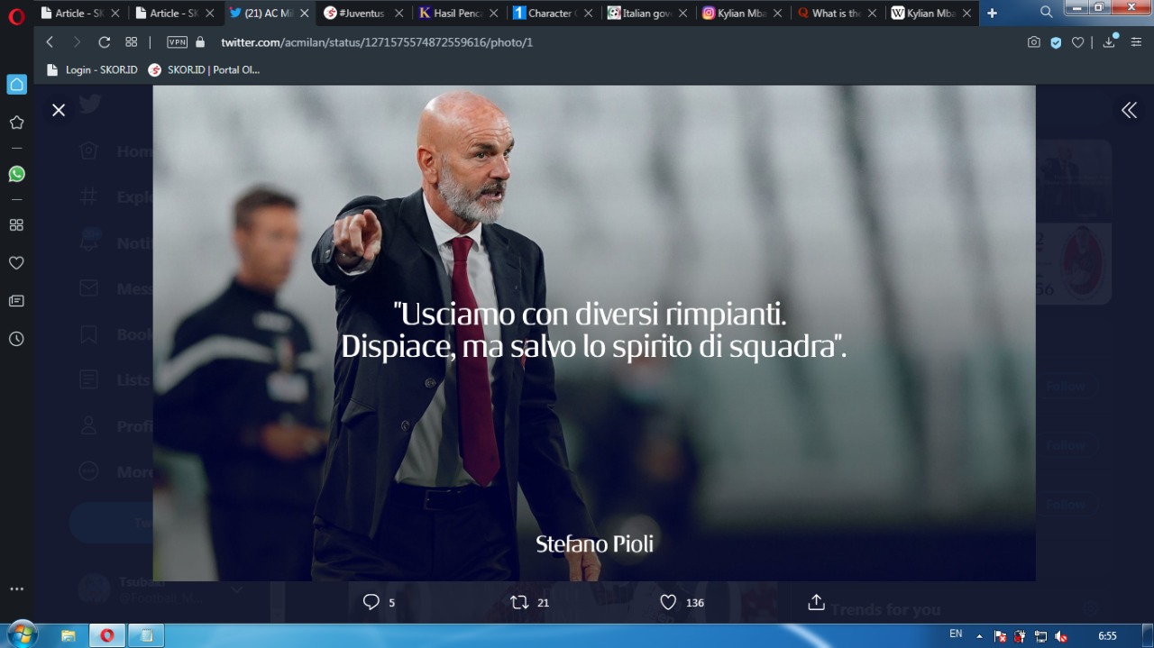 Jelang Napoli vs AC Milan, Stefano Pioli Beri Pujian untuk Lawan