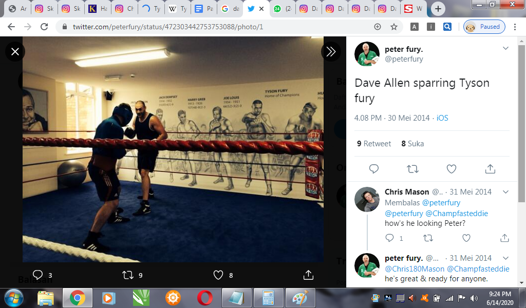 Eks-Sparring Partner: Pukulan Tyson Fury Lebih Mematikan daripada Anthony Joshua
