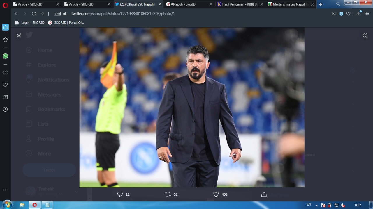 Gennaro Gattuso Dedikasikan Kemenangan Napoli untuk Adiknya