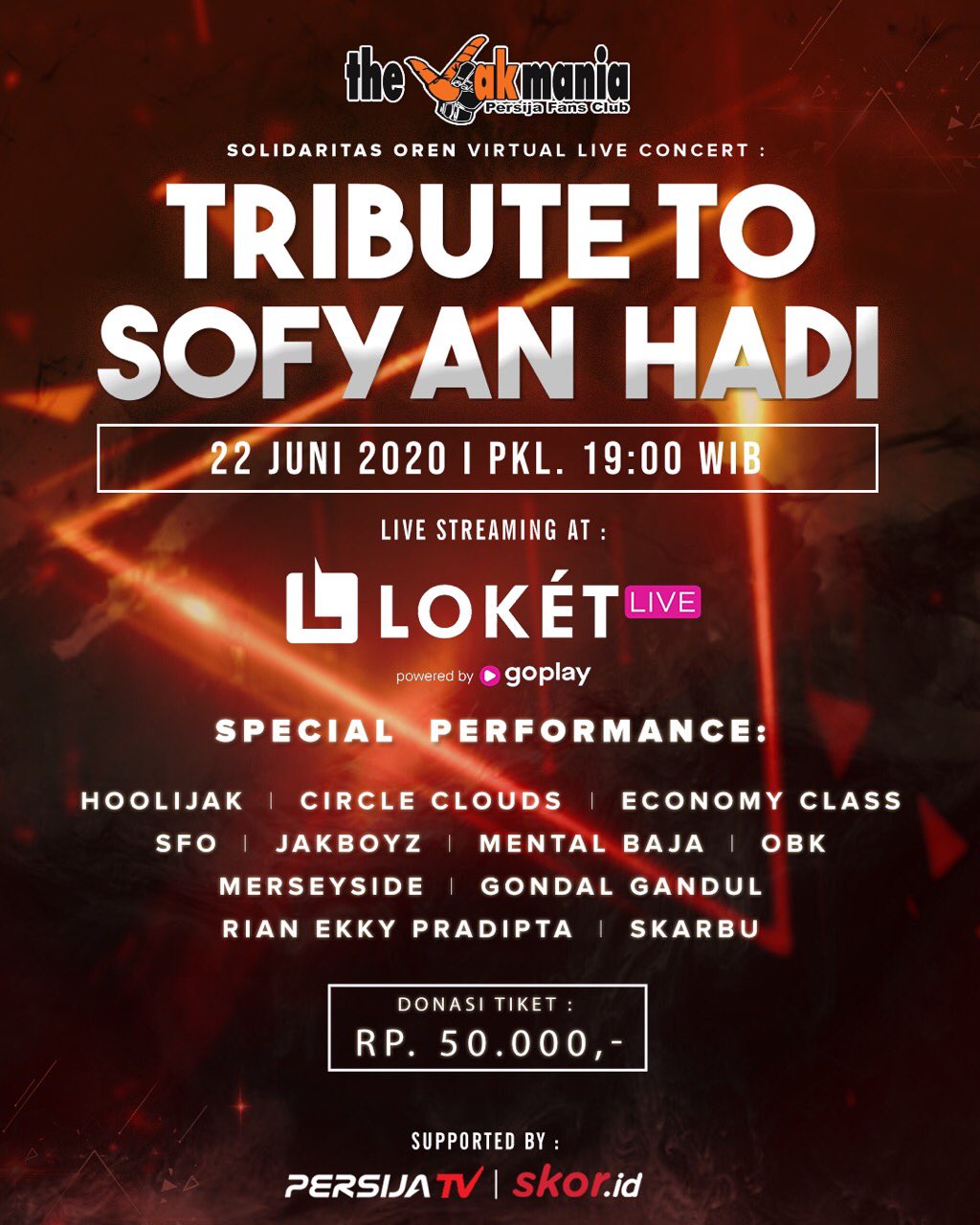 The Jakmania Gelar Konser Virtual untuk Sofyan Hadi pada HUT DKI Jakarta