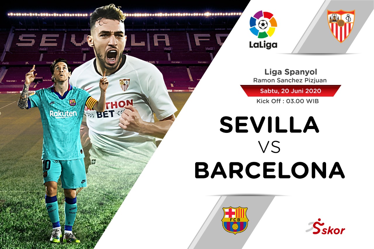 Susunan Pemain Liga Spanyol: Sevilla vs Barcelona
